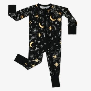 Little Sleepies Black and Gold Celebration Stars Zippy